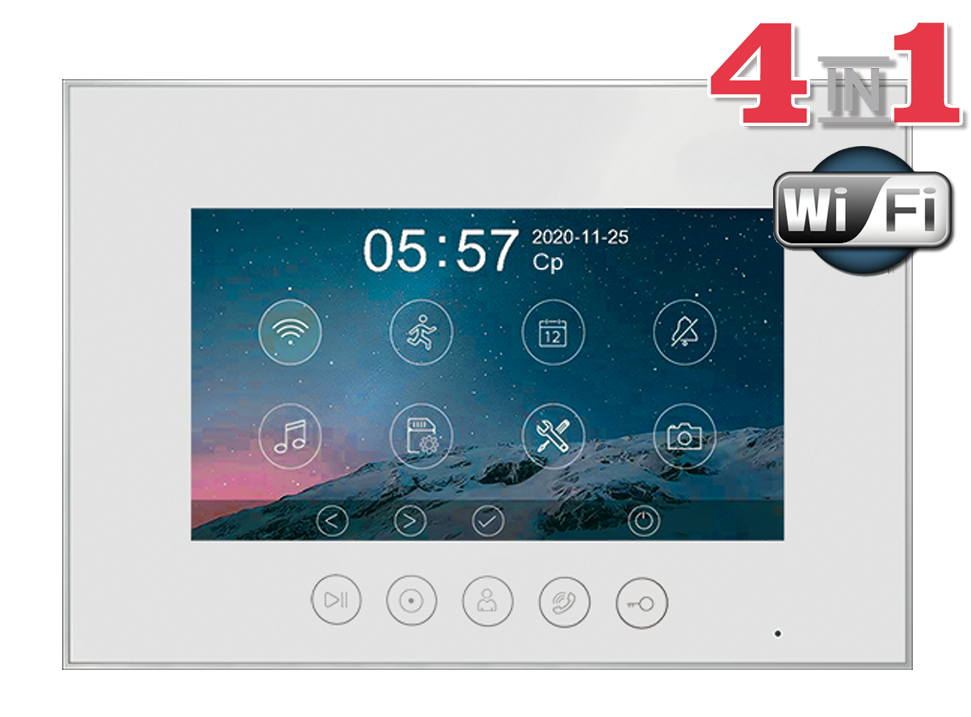 Монитор видеодомофона Tantos Marilyn HD Wi-Fi s (White)